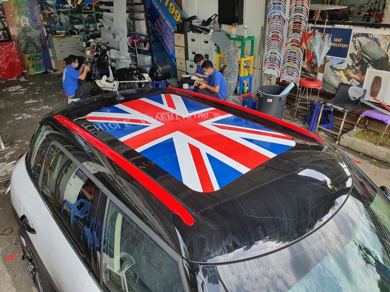 Union Jack Mini Cooper Roof